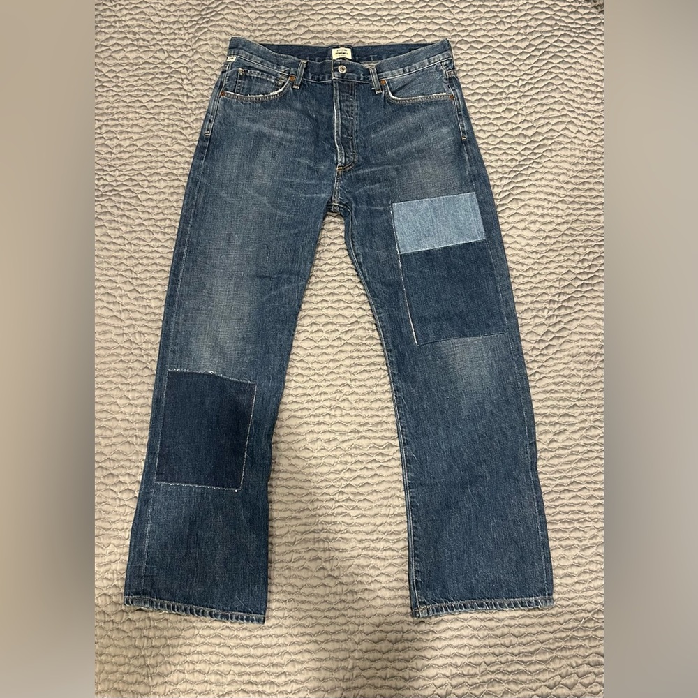 Citizens Of Humanity Blue Patchwork Jeans